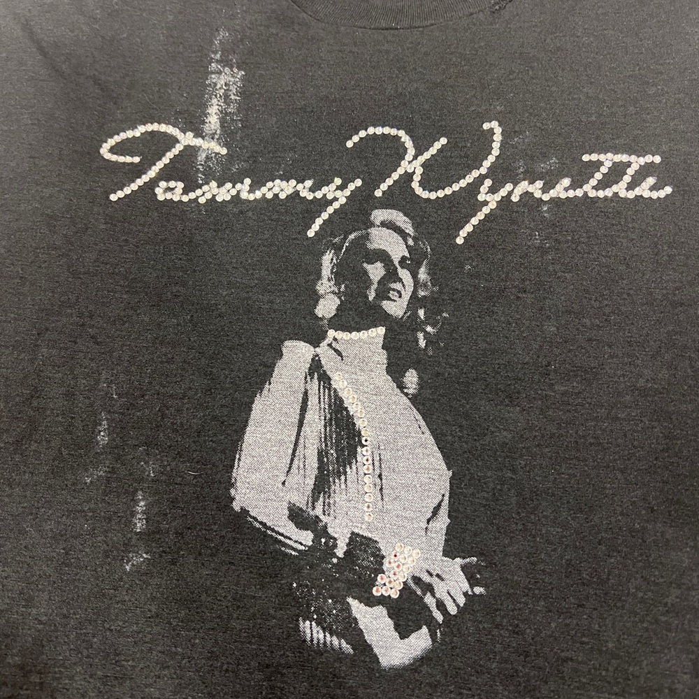 District Black Tee with Graphic Design Tammy Wynette